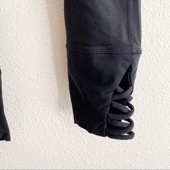 PrAna Deco Mid Rise Ankle Strappy Cropped Leggings - Picture 6 of 7